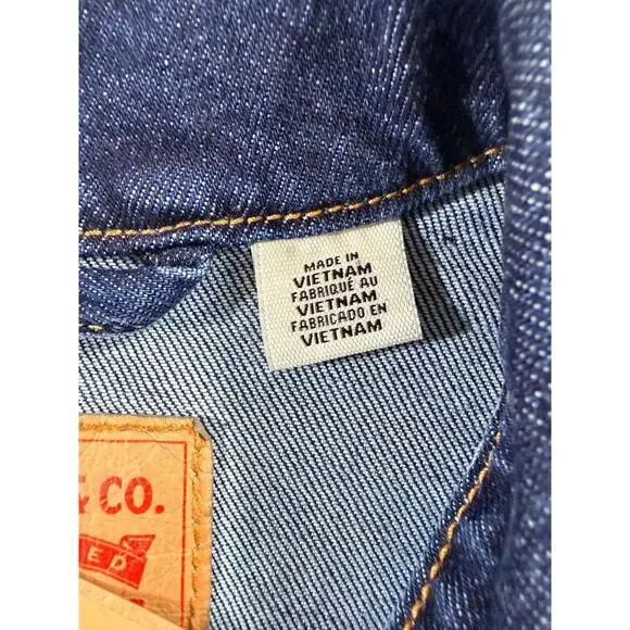 NWT Levi's Men's Trucker Stretch Denim Dark Blue Wash Jacket Size Small - Picture 6 of 9